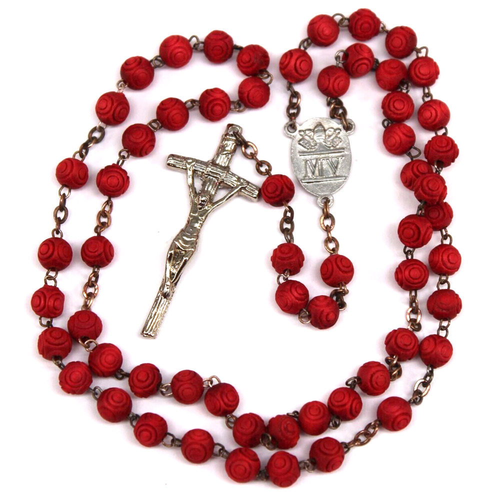 Edizioni Musei Vaticani Madonna Catholic Christian Crucifix Cross Red Wood Box